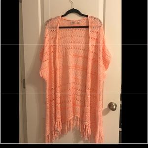 Long knitted cardigan